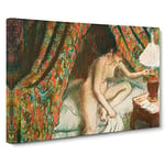 Naked Woman In Bed By Edgar Degas Classic Painting Canvas Wall Art Print Ready to Hang, Framed Picture for Living Room Bedroom Home Office Décor, 24x16 Inch (60x40 cm)