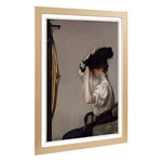 Big Box Art Framed Print of Edmund C. Tarbell Preparing for The Matinee Design | Wall Art Picture | Home Decor for Kitchen, Living Room, Bedroom, Hallway, Oak, A2 / 24.5x18 Inch / 62x45cm