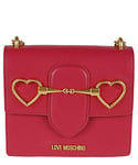 Love Moschino women Soft heart bit shoulder bag fuchsia