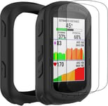 2 Pièces De Protection D'écran En Verre Trempé+ Housse Compatible Avec Garmin Edge 540,Film De Protection D'écran Gps Bike Computer Accessoires Pour Garmin Edge 540 (Noir).[Y498]