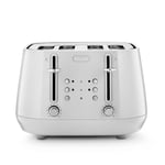 De'Longhi Eclettica Toaster 4 Slot Toaster Reheat/Defrost Stainless Steel White