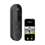 Reolink Caméra Sonnette 2K sans Fil avec Batterie, Wi-FI 2.4/5GHz, Vue tête-Pieds 1:1, détection des Personnes/véhicules/Colis, Pas de Frais mensuels, Audio bidirectionnel, Video Doorbell (Batterie)