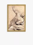 Brookpace Lascelles Peter Paul Rubens 'Study of Back' Wood Framed Print, 26 x 18cm, Natural/Gold