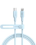 Anker USB-C to Lightning Cable, 541 Cable (Misty Blue, 6ft), MFi Certified, Bio-Based Fast Charging Cable for iPhone 14 14pro 14pro Max 13 13 Pro 12 11 X XS XR 8 Plus (Charger Not Included)