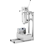 Machine à churros chichis poussoir presse appareil professionnel (5 litres, 5 douilles, acier inoxydable, 2500 w)