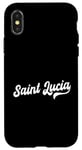 iPhone X/XS Saint Lucia Typeset Love St. Lucia St. Lucian Pride Case