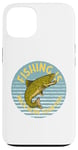 Coque pour iPhone 13 Pêche sautant poisson pêche à la ligne art saut truite pêche