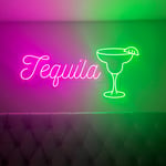 Tequila - neonskylt Blå