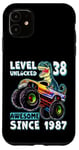 iPhone 11 Level 38 Unlocked T Rex Monster Truck Dinosaur 38th Birthday Case