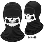 Skull Miesten Balaclava Naamio Pyöräilyhattu Aurinkovoide Kasvonsuoja Moottoripyörä Polkupyörän Päähineet Koko kasvot Bandana Hengittävä Tuulenpitävä Lippalakki