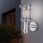 Lampe de Mur Extérieur Luminaire Façade Inox Détecteur Mouvement Jardin