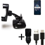 For Asus Zenfone 8 Flip car holder + CHARGER windshiled bracket 