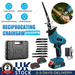 21V Cordless Reciprocating Saw Electric Hand Saw Electric Wood Metal Cutter UK