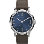 Automatisch Herrenuhr TIMEX MARLIN TW2V44500 Leder Braun Blau