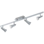 Plafonnier led salon bar lampe chromée rail lumineux réglable Eglo 92528