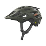 ABUS MTB-Helm Moventor 2.0 MIPS - Casque de vélo avec protection contre les chocs pour l'utilisation tout-terrain - Casque All-Mountain, unisexe - Vert foncé, taille M