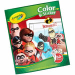 Crayola Incredibles 2 Colour n Sticker Book 48 Page  - 50+ Reusable Stickers