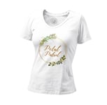 T-Shirt Femme Col V Petal Patrol Mariage Noces Cercle Fleurs