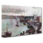 Departure Of The Orient By Charles Conder Classic Painting Canvas Wall Art Print Ready to Hang, Framed Picture for Living Room Bedroom Home Office Décor, 20x14 Inch (50x35 cm)