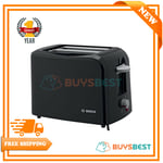 Bosch Village 2 Slice Compact Toaster With Integrated Bun Warmer In Black