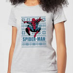 Marvel Spider-Man Women's Christmas T-Shirt - Grey - L