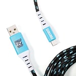 Numskull Official Fortnite Braided Micro USB Cable 4m - Fast Charging Lead - Compatible with PlayStation 4, Xbox One