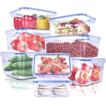 16 delar Tupperware Fresh Food med lock (8 behållare, 8 lock) Pantry Lunchbox