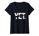 Womens Yet Funny Sarcastic Novelty Graphic Word Design V-Neck T-Shirt