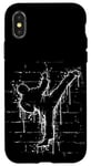 Coque pour iPhone X/XS Martial Street Art Fighter Side-Kick Roundhouse TaeKwonDo