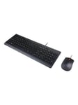 Lenovo Essential Wired Combo - keyboard and mouse set - Icelandic - Näppäimistö ja Hiirisetti - Islantlainen - Musta