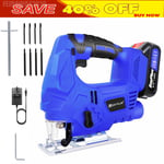 Cordless Jigsaw 100mm Electric Jig Saw Battery Power Tool for Wood Metal Cutting