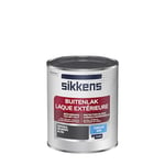 Sikkens - Peinture Laque Extérieure Bois et Fer - Finition tendue, sous-couche intégrée, facile à appliquer - Satin Gris Graphite 0,75 L