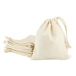 LEVIATAN Cottonbag Sac en Coton 10 Pièces | 17 x 20 cm | Sac en Tissu avec Cordon de Serrage | Sac à Lunch Sac Cosmétique | Sac à Bijoux | Sac à Fermeture éclair | Oeko-Tex 100 Standard Certifié