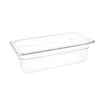 Vogue 1/3 Gastronorm Container 100mm 3.8 Litre Clear Catering Food Storage Pan