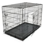 Cage Caisse de transport l pliable en métal pour petits animaux - Noir