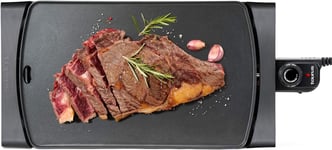 Steakmax 2600 - Plancha Électrique 2600W, Plaque 49X27Cm, Cuisson Sans Huile, 3 Couches Antiadhésives, Cuisine 100% Uniforme, Sans Pfoa, Fabriqué En Espagne