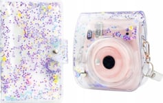 Loveinstant Cover Case For Fuji Fujifilm Instax Mini 11 + Album / Paljetter Lilla