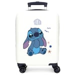 Disney Valigia da cabina, Valise Rigide pour Enfants avec Serrure à Combinaison sur Le côté, 4 Roues, Bagage à Main est fabriqué en ABS, Un matériau Dur et léger, excité, Valise de Cabine, excitée,