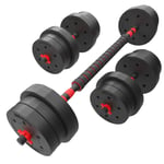 GYM MASTER 20kg Weight Set Dumbbell Barbell Adjustable Bar Extender Training