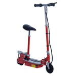 HOMCOM Ride On Foldable Powered Scooter 120W w/ Adjustable Seat and Brake, Red