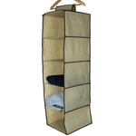 HANGING WARDROBE ORGANISER 6 TIER STORAGE SHELF CLOSET CLOTHES SHOE HOLDER TIDY