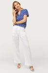 Gina Tricot - Byxor Denise Linen Trousers - Vit