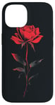 Coque pour iPhone 14 Rose Minimaliste Art Floral Botanique Vintage