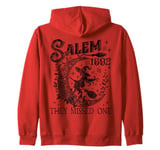 Salem 1692 they missed one Halloween floral moon Witch love Zip Hoodie