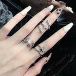 3 pcs Star Crystal Stone Ring Silvery Spider Moonstone Rings  Woman