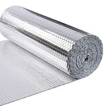 VOUNOT Radiator Reflector Panels, Double Aluminum Bubble Heat Reflective Radiator Foil, Insulation Roll 20m x 60cm x 3.2mm