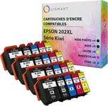 20 Cartouches Encre Compatibles Pour Epson 202Xl Pour Epson Expression Premium Xp-6000 Xp-6005 Xp-6100 Xp-6100 Kiwi[DYJ074542]