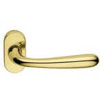 POIGNEE DE PORTE BLINDEE ROSE OVALE DROP Droite - chrome satinE