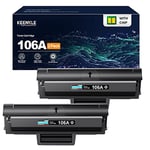 106A W1106A Cartouche de Toner Compatible pour HP 106A W1106A pour HP Laser 107a 107r 107w MFP 135a 135r 135w 135wg 137fwg 137fnw (Noir, 2 Pack)