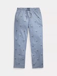 Ralph Lauren Bear Pattern Pyjama Trousers, Blue/Multi